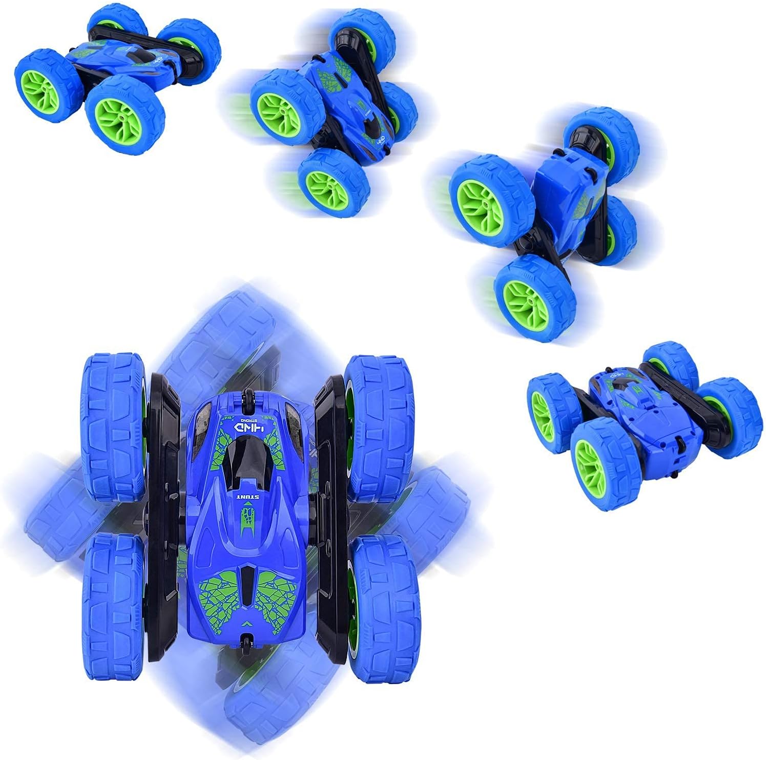Remote Control Cars 4WD Rotating RC Car: 2.4GHz Flips Stunt Car Remote Control Toy Cars Boys for Toys Gifts for Kids 5-8 Years Old: Toys & Games