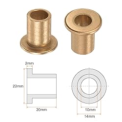 HARFINGTON 2pcs Flange Bearing Sleeve 10mm Bore