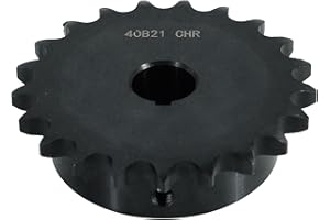 CHR PRECISION IN DETAIL CHR #40 Roller Chain, 21 Tooth, 1/2" Pitch, 3/4" Bore, 4.78mm Keyway, Carbon Steel, B-Type Hub, 92mm OD - ISO 9001-2000 Certified