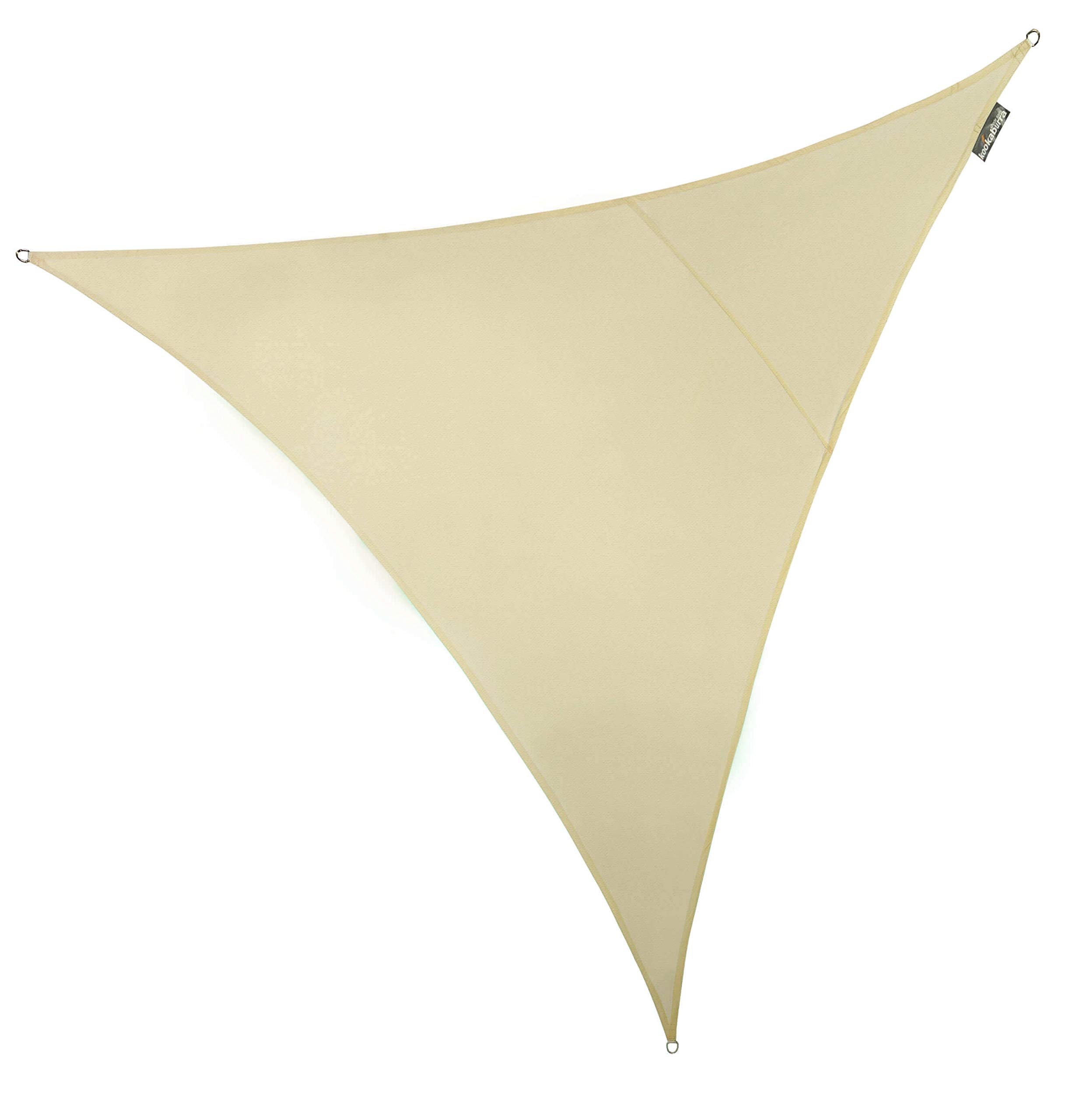 Kookaburra Waterproof Garden Sun Shade Sail Canopy in Ivory 98% UV Block (3.6m Triangle) — image 1