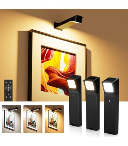 Picture Light Battery Operated, 3 Color Temperatures
