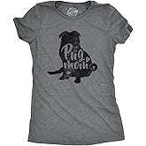 Womens Dog Mom and Cat Mom Funny T Shirts Cute Pet Tees for Women with Cats or Dogs