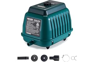 VEVOR Linear Air Pump, 2219.04 GPH Air Flow, Septic Aerator Pump, Aeration System for 11 ft Deep Ponds, Fit for Septic Tanks,