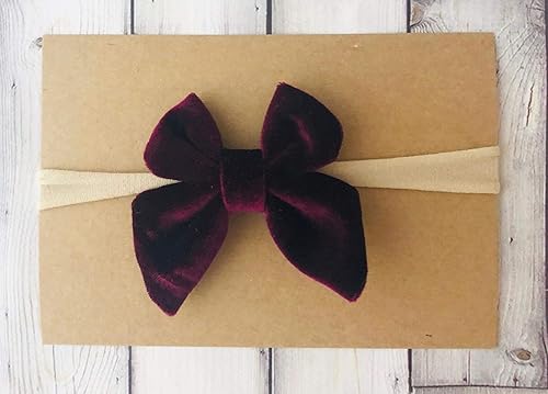 baby burgundy headband