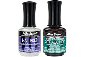 Mia Secret 15 ml Nail Dehydrator and Primer, Acid Free Base Coat Natural Prep Dehydrate & Bond Primer Kit, Acrylic Nail Supplies