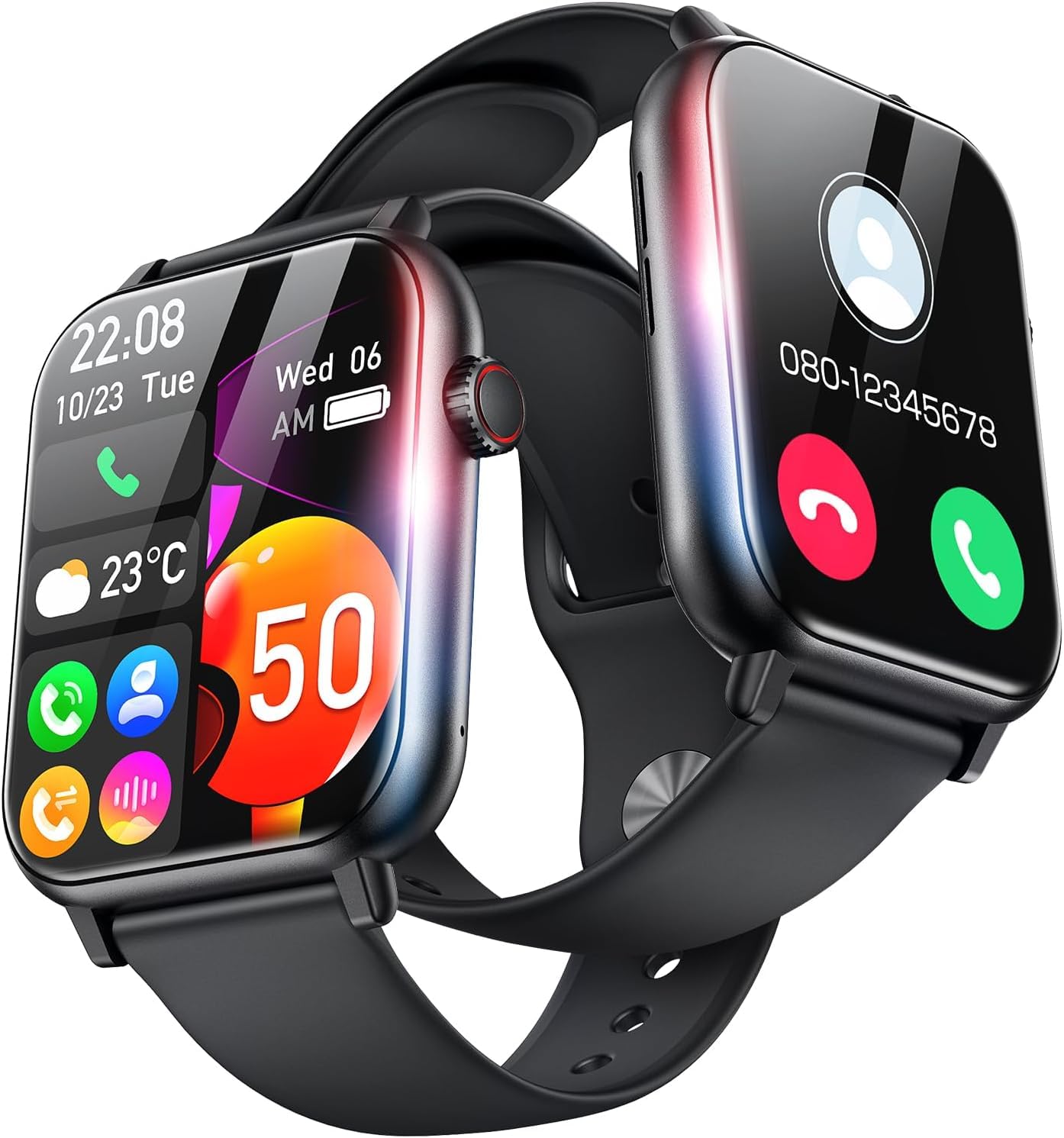 2025 High Performance Model / 2.06 Inch Industry HD Screen Smart Watch, New Bluetooth 5.4 Calling Function, iPhone Compatible, Android Compatible, 500 mAh Large Capacity, Battery, Built-in GPS, IP68