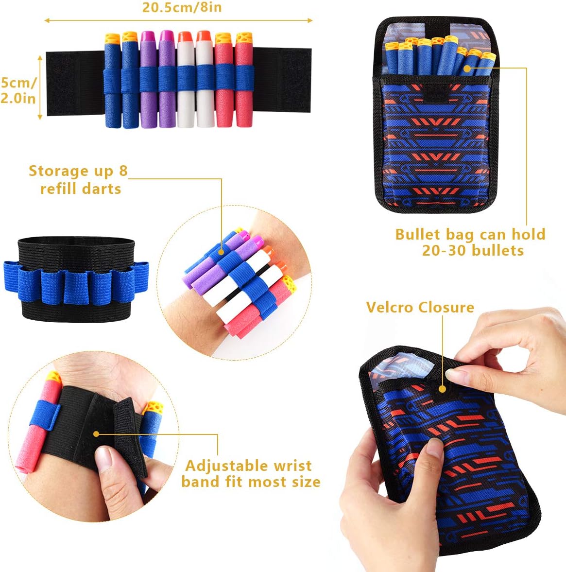 Locisne Jungle Tactical Vest Jacket Kit for Toy N-Strike Elite Series (w/40pcs Foam Dart+Glasses+Face Mask+2Pcs Quick Reload Clip+2Pcs 8-dart wrist band+Dart Bag) - Image 4