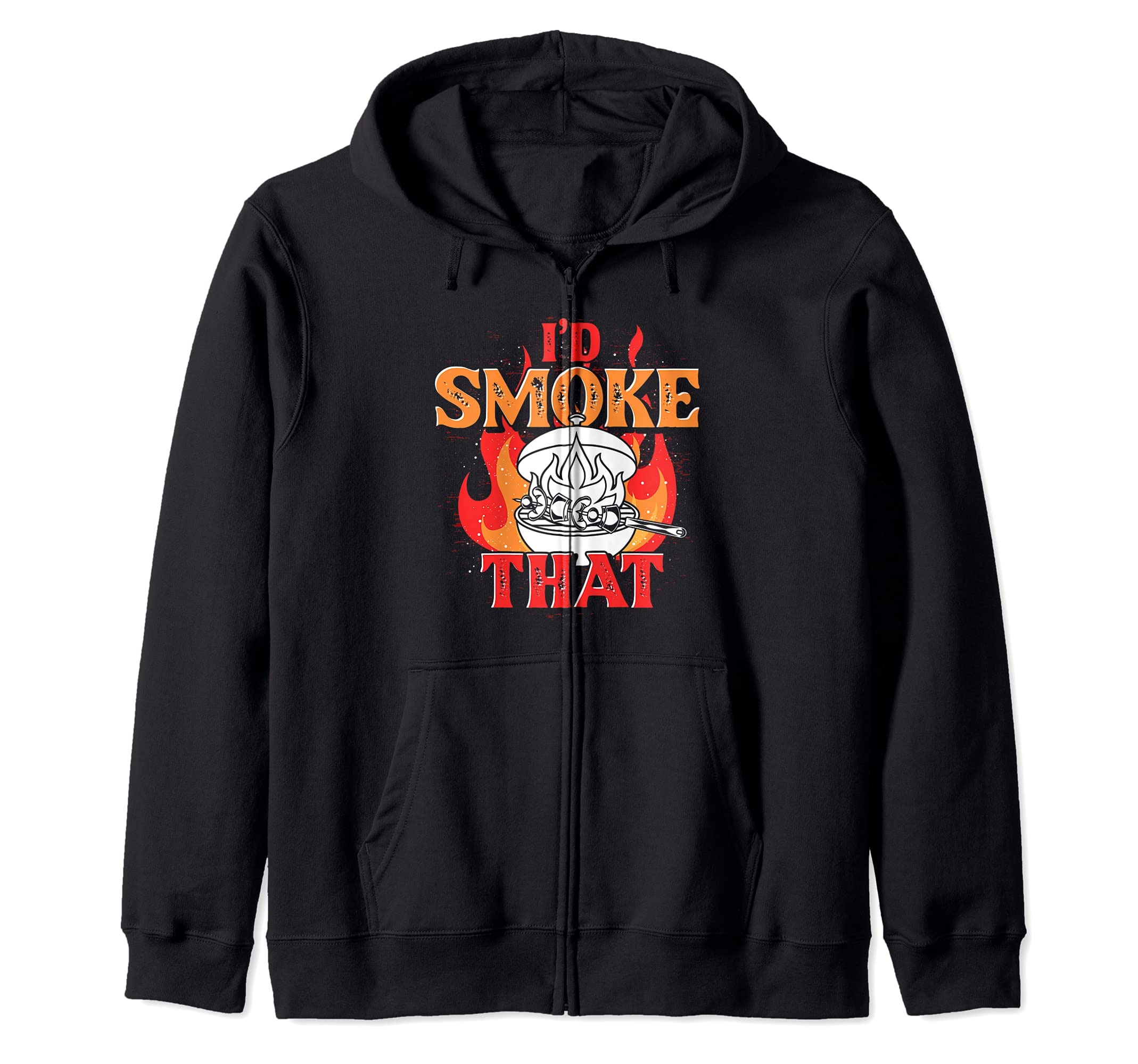 Funny BBQ Grilled Meat Grilling Smoked Steak Grill Barbecue Zip Hoodie