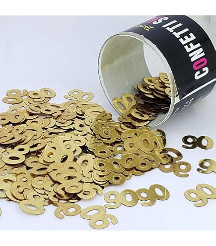 Produktbild von Gold Glitter Zahlen „90“ – 4 Zoll Hoch, Für 90. Geburtstag & Jubiläum