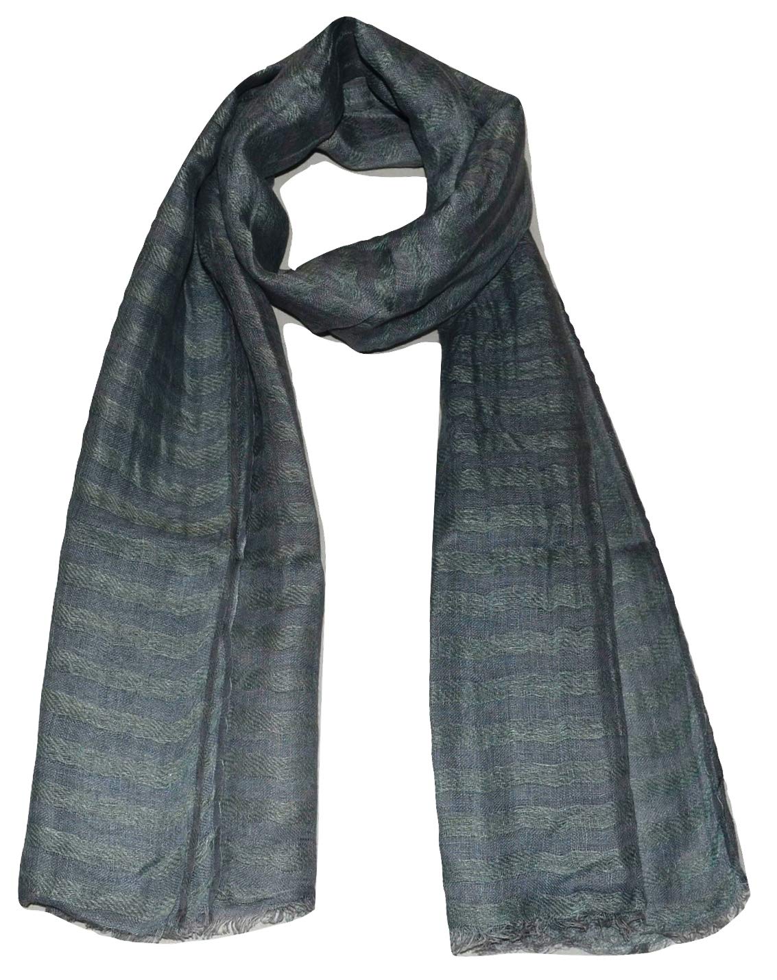 100% Pure Linen Scarf, Two Tone Stripes In Twill & Gauze, Linen Scarf. 100% Pure Linen Scarf, Two Tone Stripes In Twill & Gauze, Linen Scarf.
