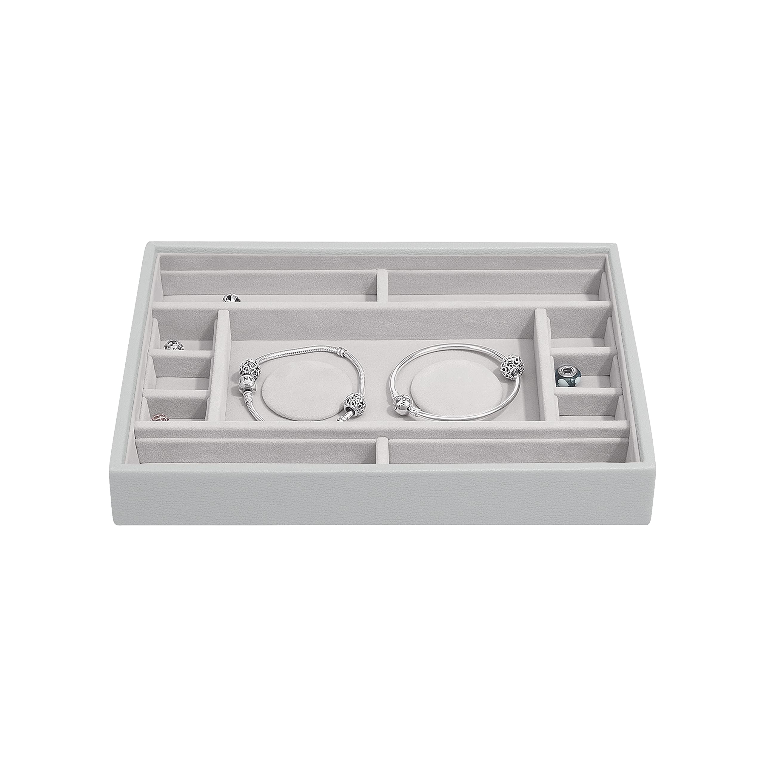 Stackers Pebble Grey Classic Medium Jewellery Box 2 Padded Charm Layer — image 1