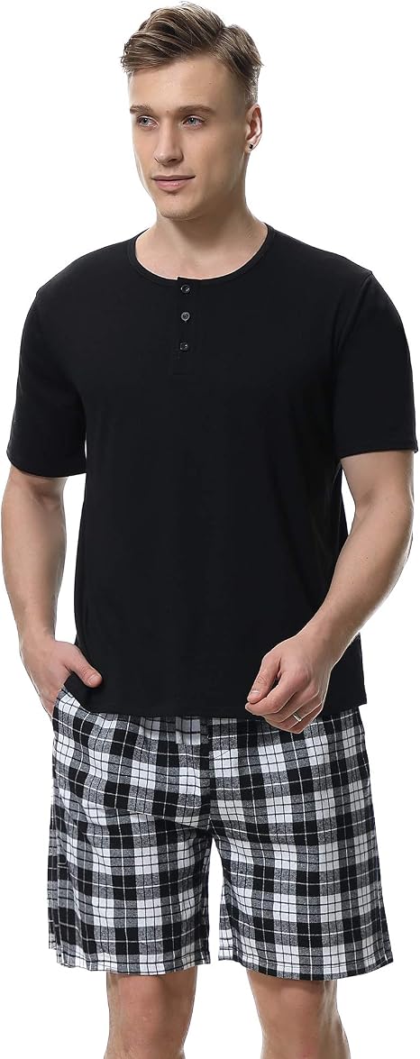 Pigiama Estivo da Uomo con Maglia a Mezza Manica e Pantalone Lungo Pigiama Estivo da Uomo con Maglia a Mezza Manica e Pantalone Lungo