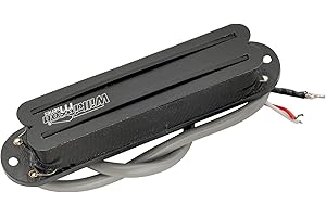 MUSICLILY Wilkinson WOTBS Hot Rail Ceramic Single Coil Sized Humbucker Neck Pickup for Stratocaster Electric Guitar, Black
