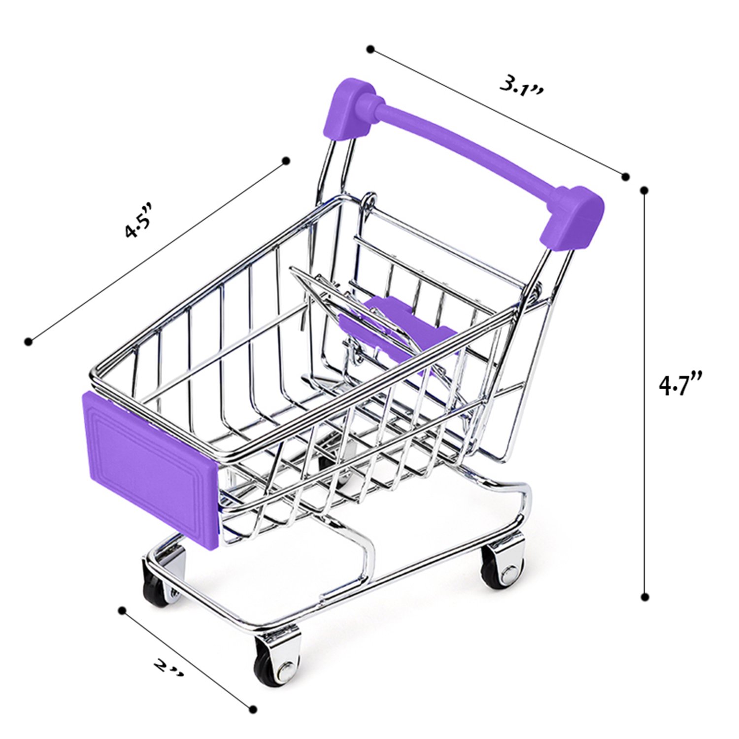 Mini Supermarket Handcart, Shopping Cart Shopping Utility Cart Mode Desk Storage Toy Holder Desk Accessory, Color Random