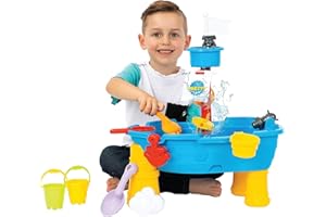 ToyVelt Sand Water Table for Toddlers - 21-Piece Water Play Table for Kids Outdoor and Indoor with Accessories and Tools- Learning Sandbox Water Play Table for Boys and Girls Age 2-10 Years Old