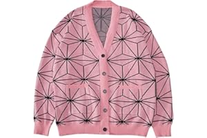 iSHOWcos Anime Cosplay Green Plaid Cardigan Sweater Knit Jacket Top