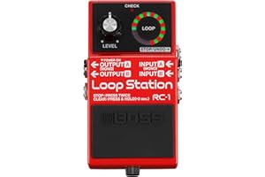 BOSS RC-1 Loop Station Pedal | Industry Standard Simple Looper for Guitar, Bass, Keyboards & More | 24-Segment LED Indicator 