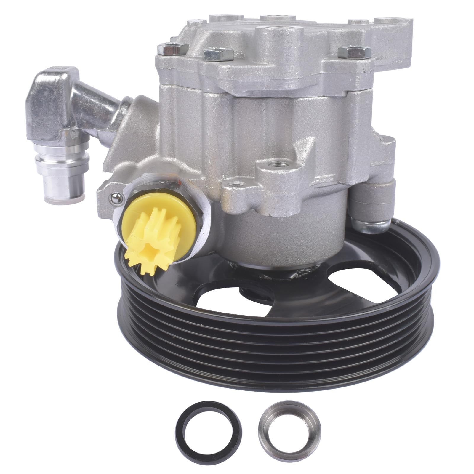 Photo 1 of 0024663801 0024668101 Power Steering Pump with Bracket Compatible with Mercedes Benz ML320 ML350 ML430 ML500 ML55 AMG W163 0024663801 0024668201 0044661401 0024664601