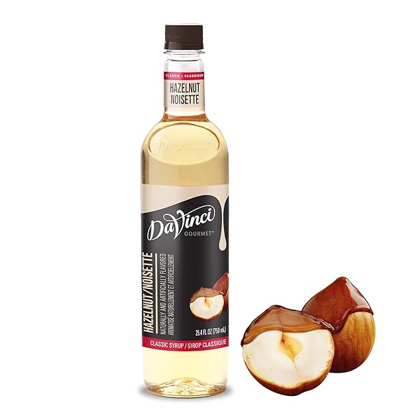 DAVINCI GOURMET CLASSIC ORIGINAL HAZELNUT SYRUP, 25.4 FLUID OUNCES (PACK OF 1)