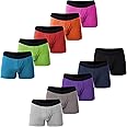 Andrew Scott Men's Cotton - Stretch Boxer Briefs | Sport Trunks | Multi Colors | Pack of 10