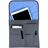 SO~MINE Airplane Pocket Organizer | Tray Table Cover | In Flight Seat Back Organizer Bag | Commuter Essential Travel Bag | Media Pouch For Flying | Travel Gift | Attaches To Luggage