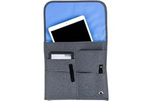 SO~MINE Airplane Pocket Organizer | Tray Table Cover | In Flight Seat Back Organizer Bag | Commuter Essential Travel Bag | Media Pouch For Flying | Travel Gift | Attaches To Luggage