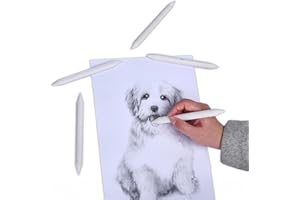 NELIBLU Amazaque Tortillions Blending Stumps for Drawing - Set of 10-2.8 inches - Pencil Blender - Art and Craft Supplies - Drawing Essentials