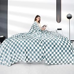 Warm Blanket Soft Cozy Throw Blanket Checkered