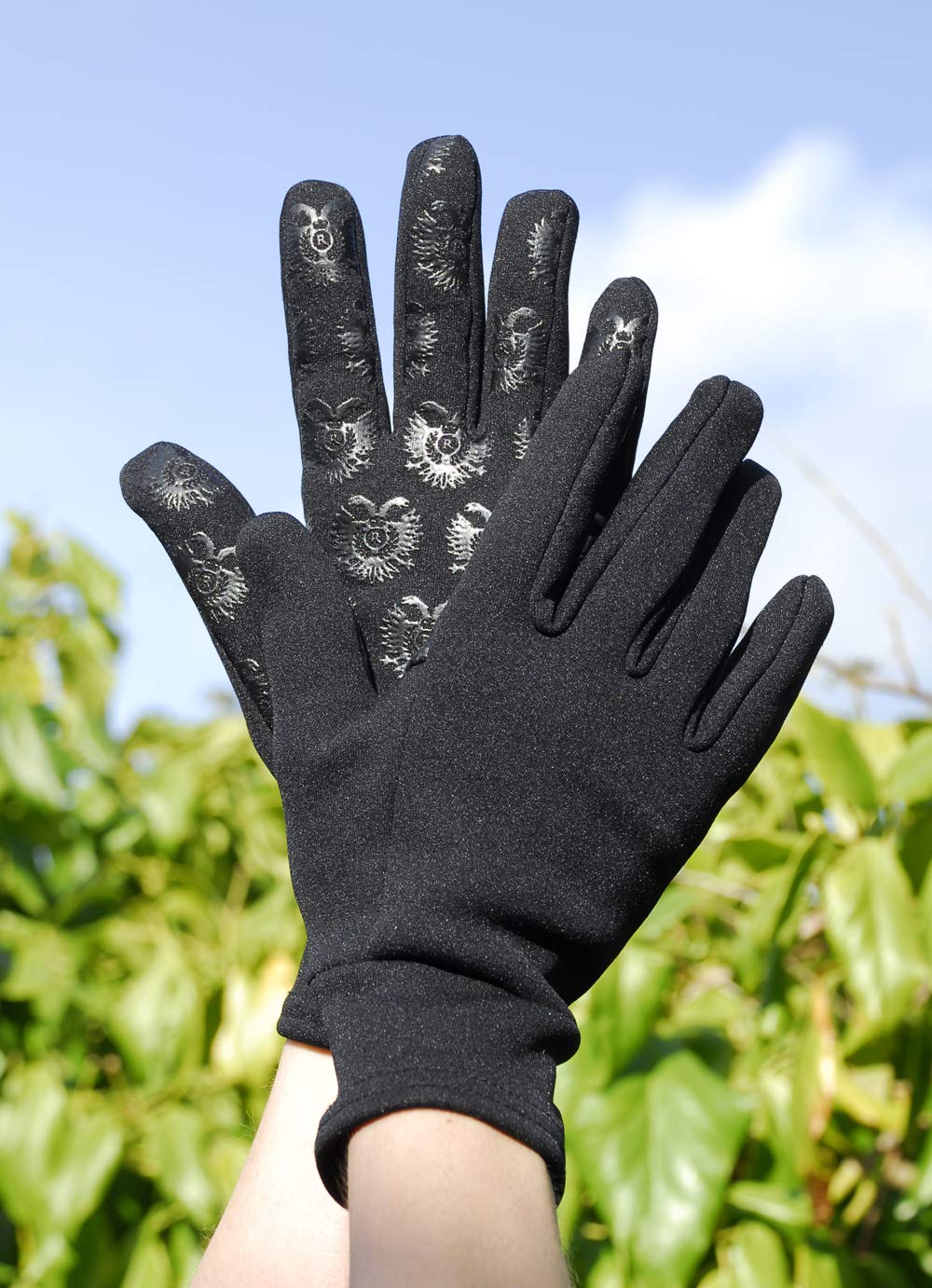 Rhinegold Fleece Lined Gloves-Large-Black