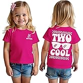 Two Cool Birthday Shirt 2nd Birthday Girl T-Shirt 2 Year Old Toddler Girls Second B-Day Party Short Sleeve Tops