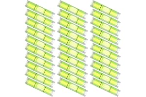 DIYEAH 50Pcs Mini Cylinder Spirit Level Bubble 8X35Mm Horizontal Measuring Tool for Hanging and