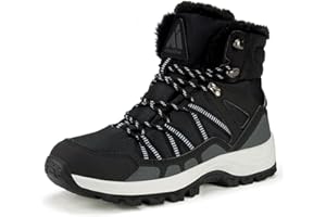 Mishansha Women's Winter Snow Boots Waterproof Warm Fur Lined Ankle Hiking Boot Non-Slip Outdoor Cold Weather Shoes