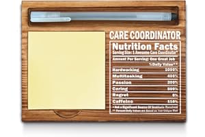 WAINVNIAW Care Coordinator Gifts, Care Coordinator Sticky Note Holder, Care Coordinator Office Decor, Care Coordinator Desk Organization, Care Coordinator Desk Self-Stick Note Pad Holders WPP41