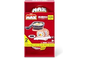 MAX BUILD MORE MAX Premium Sushi Building Bricks Capsule x2 Novelty Unboxing Toy Collectible Mini's by ZURU