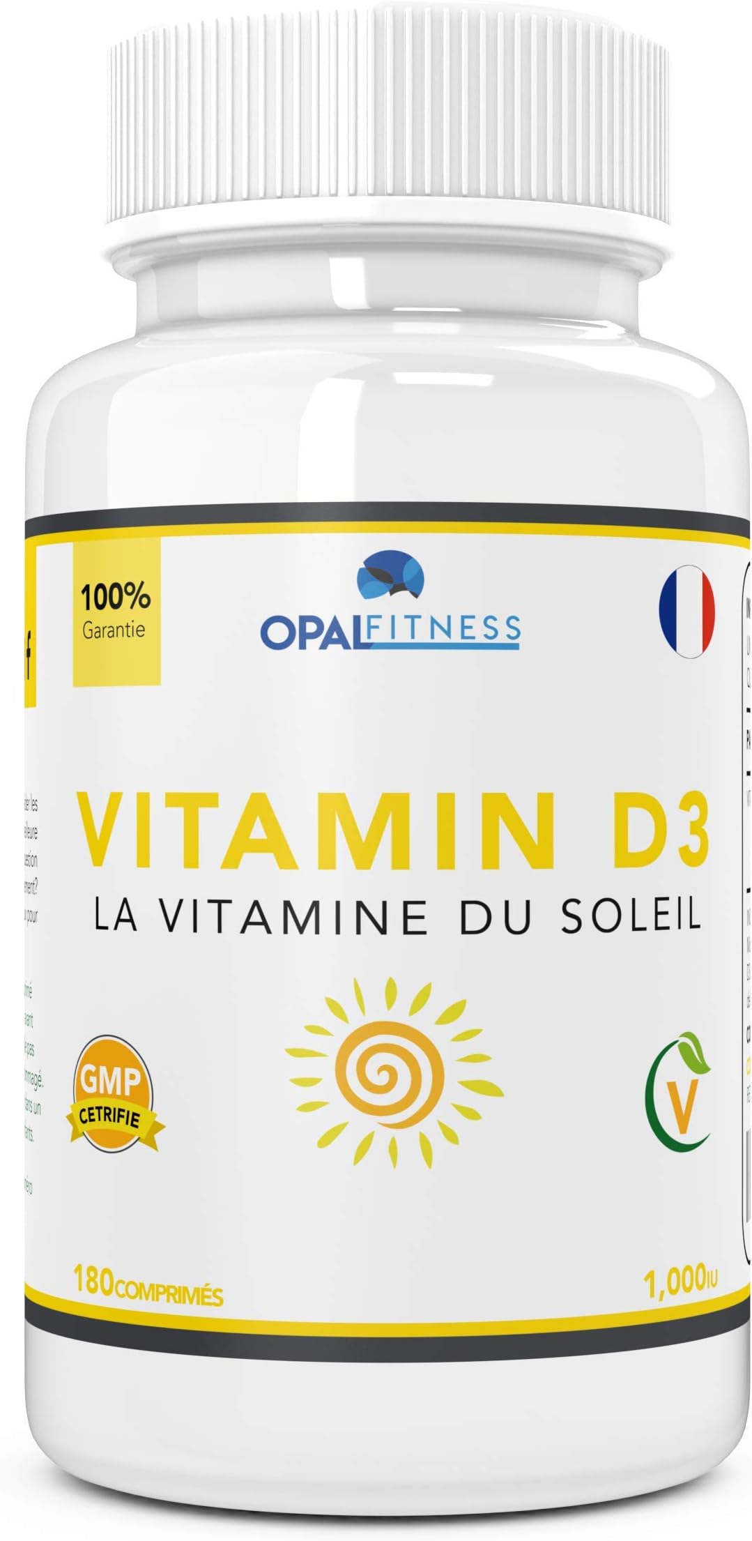 Tablets of vitamin D | Supplements of Vitamin D3 1000IU | Joints and Bones in Good Health | improves the immune system | 180 tablets | Six months supply