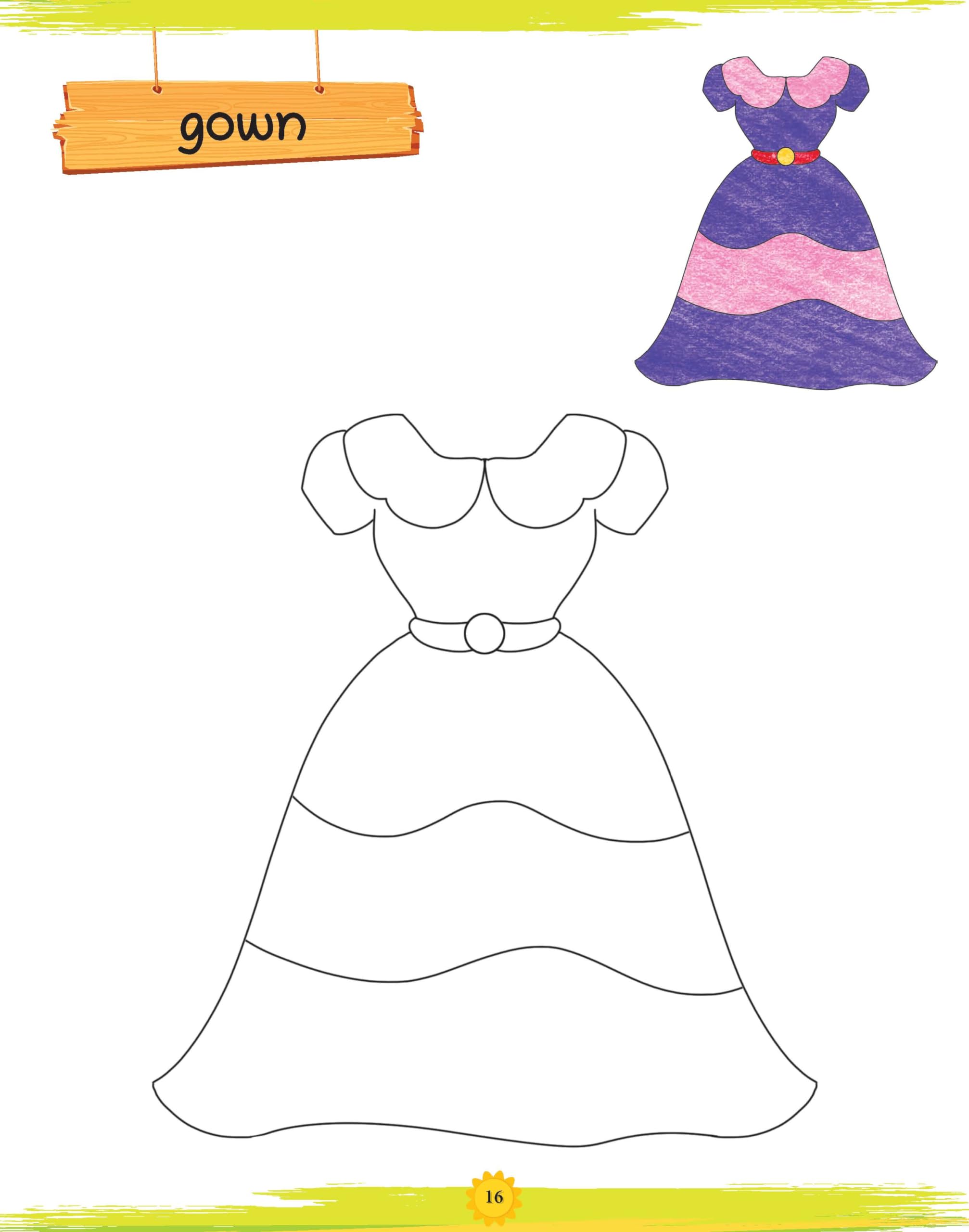 Oswaal Lil Legends Book Of Copy Colouring Clothes for Kids | Fun Activity Book to Boost Focus, Vocabulary and Creativity | For Nursery/LKG/UKG | Age 3+ 3