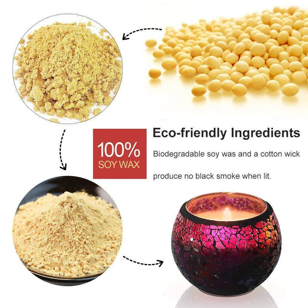 U2C Scented Candle Gift Set, Handmade 7.4oz x 2 Pack Scented Lavender Travel Candle, Large Glass 100% Soy Wax Candle for Stress Relief and Aromatherapy, Indoor and Outdoor Use, Candles