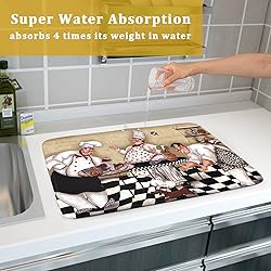 Fat Chef Dish Drying Mat For Kitchen Counter 18x24