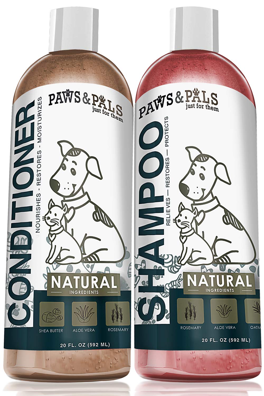 Paws & Pals Natural Oatmeal Dog Shampoo and Conditioner