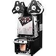 VEVOR Cup Sealing Machine, Fully Automatic Cup Sealer Machine, Boba Sealer Machine 500-650 Cups/H for 190 mm Tall & 90/95 mm Cup with Digital Control LCD Panel for Bubble Milk Tea Coffee, Black