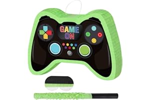 ATILOY Video Game Controller Pinata with Blindfold and Stick Large Pinata Game Party Supplies for Kids Boy Gaming Theme Birthday Party Supplies Carnival Activity Decorations