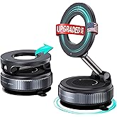 CARMOUNT Clutch-X One – Upgraded Vacuum Phone Mount Suction Cup Car Phone Holder for iPhone, Window Phone Mount, 360° Vacuum Magnetic Phone Holder for Car, Magnetic Phone Holder with Suction Cup