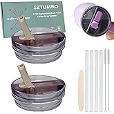 2 Pcs Detachable Flip Straw Lid for Stanley 40oz Quencher ProTour,100% Leak-proof Lid for Stanely 40oz Cup Accessories,Spill Proof and Splash Resistant Tumbler Cover(Rose Quartz)