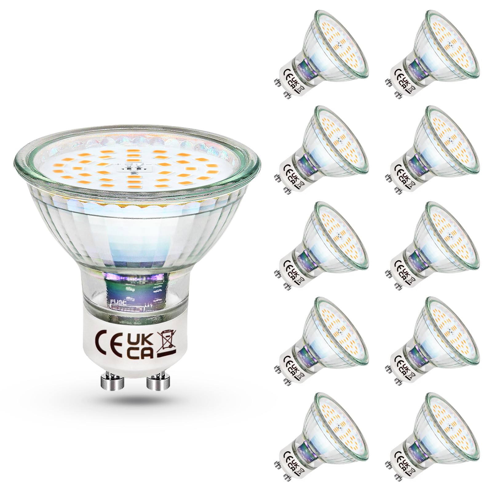 HiBay 10x 4W GU10 LED Bulbs Warm White,Energy Saving Spot Light Bulb 3000K Replace 35W-45W Halogen 240V for Ceiling Spotlights Downlights