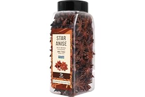Soeos Whole Anise Seeds, 170g (6oz) Non-GMO Verified, Star Anise for Baking, Tea, Cooking, and Spice Blends - Premium Quality