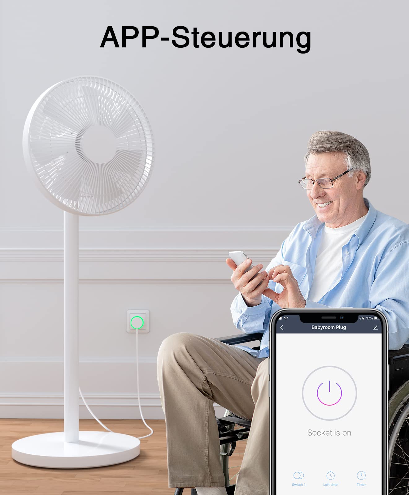 GHome Smart Steckdose mit Strommessung, Mini Wlan Steckdose kompatibel mit Alexa/Google Home, App Fernbedienung, Sprachsteuerung,Zeitplan, 10A,Nur 2,4GHz, 4PCS[2025]Unterstützt kein Tasmota-Flashen 5