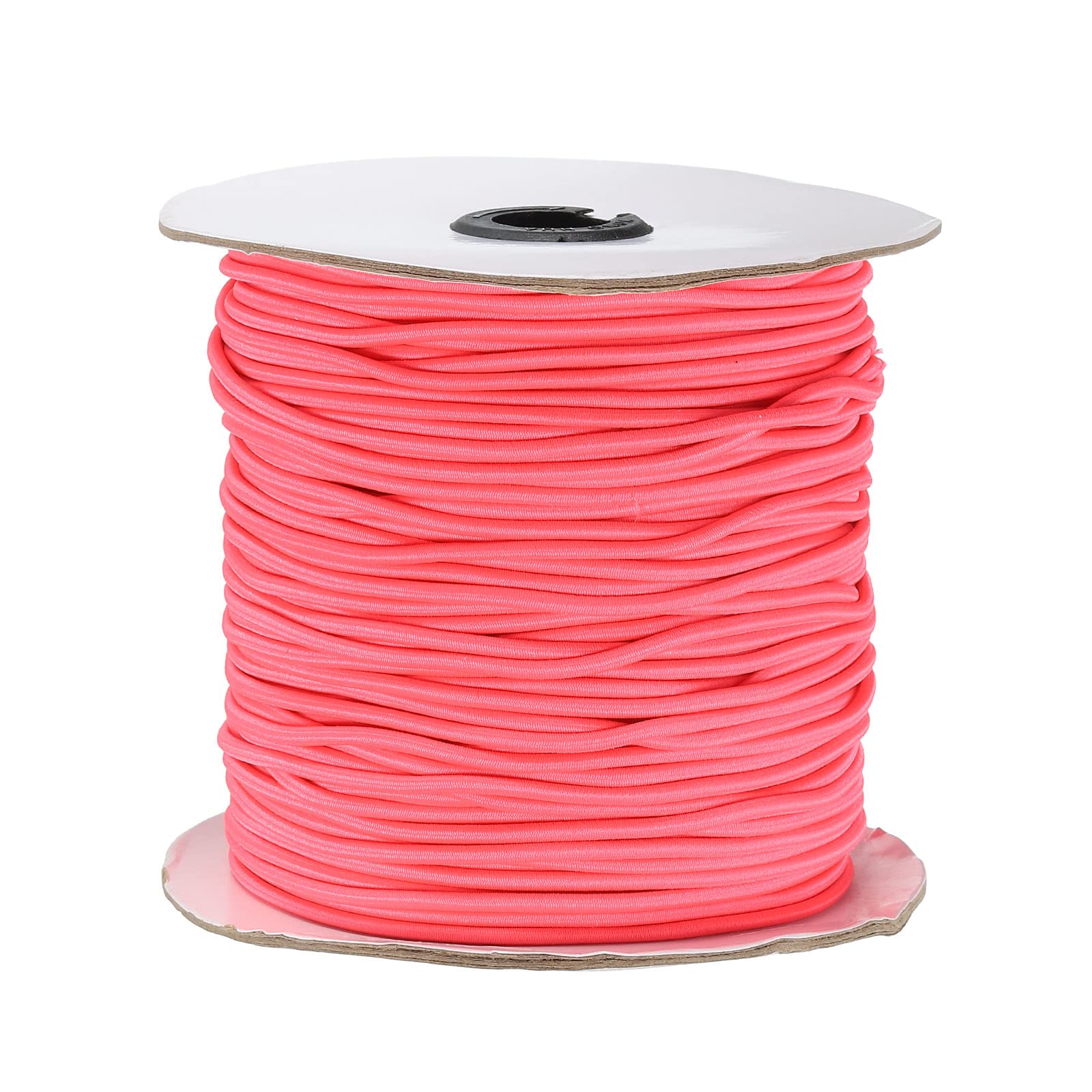 PATIKIL Elastic Cord Heavy Stretch String Rope 2.5mm 109 Yards for Crafting DIY Sewing Hook Straps Camping Tie Down Strap Dark Pink