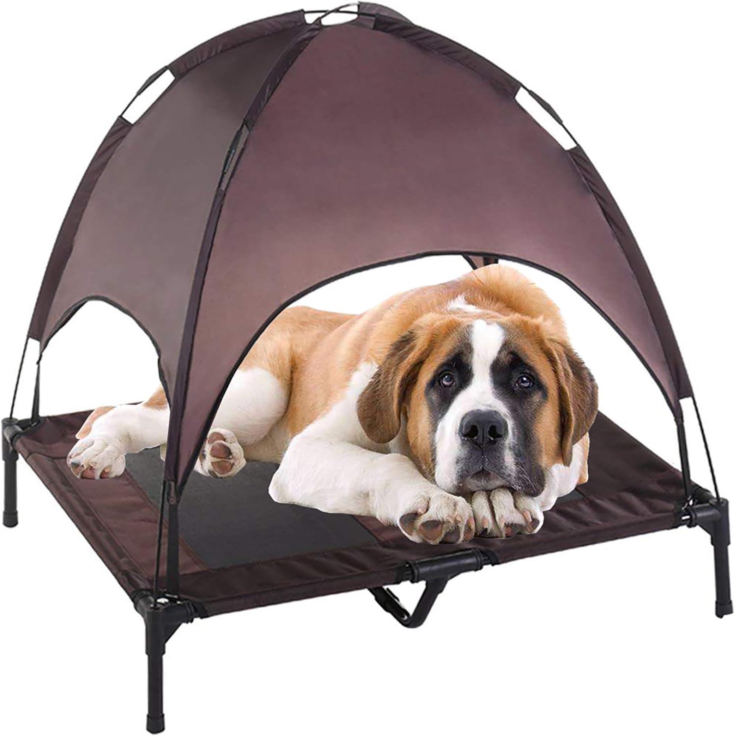 outdoor dog cot with canopy