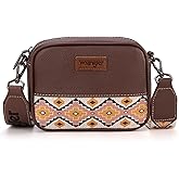 Wrangler Small Crossbody Bags for Women Aztec Mini Purses with Guitar Strap | with Guitar Strap