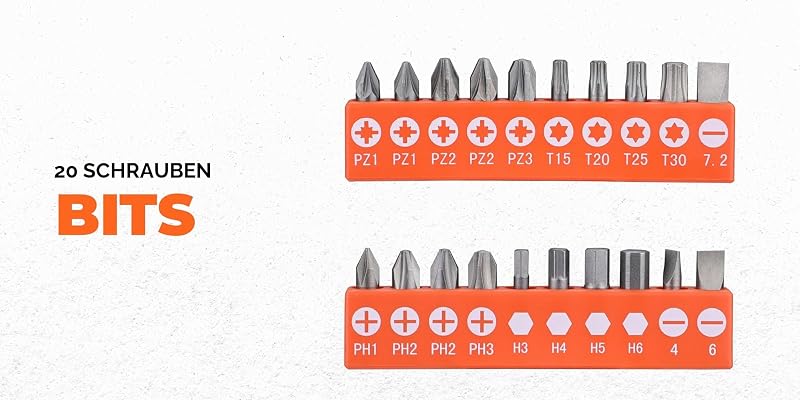 50-teiliges Bohrer- und Schrauberbit-Set, A7188-XJ